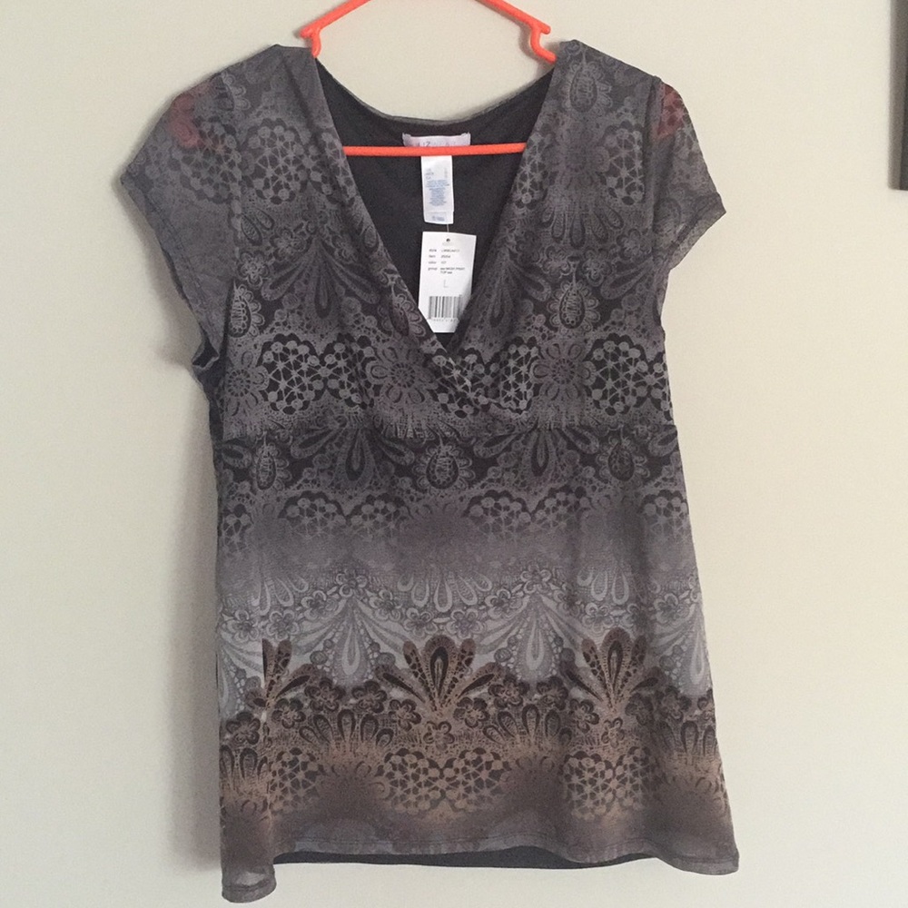Mesh print top